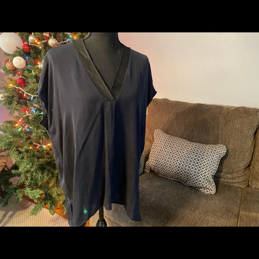 Vince. Silky Suede Top - Picture 2 of 5
